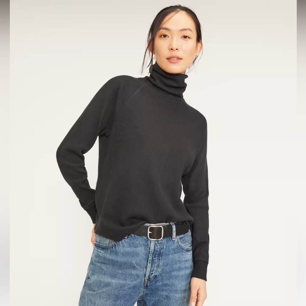 Everlane Waffle Long John Sweater Medium